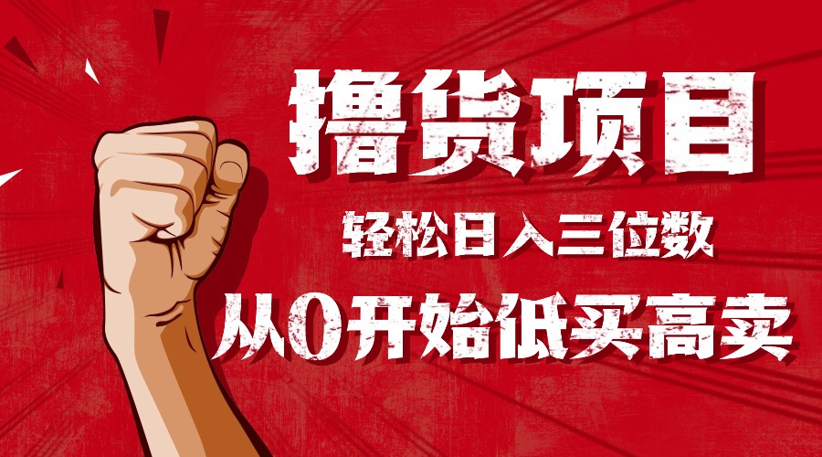 手把手教你撸货，从0开始低买高卖，小白轻松实现日入三位数!!!-瀚宇网创