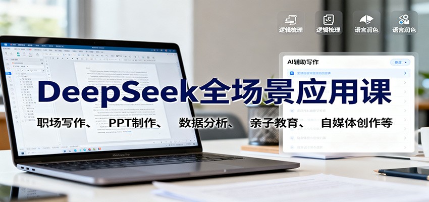 图片[1]-DeepSeek全场景应用课：职场写作、 PPT制作、数据分析、亲子教育、自媒体创作等-瀚宇网创