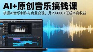 AI+原创音乐搞钱课：掌握AI音乐制作与商业变现，月入6000+低成本高收益-瀚宇网创