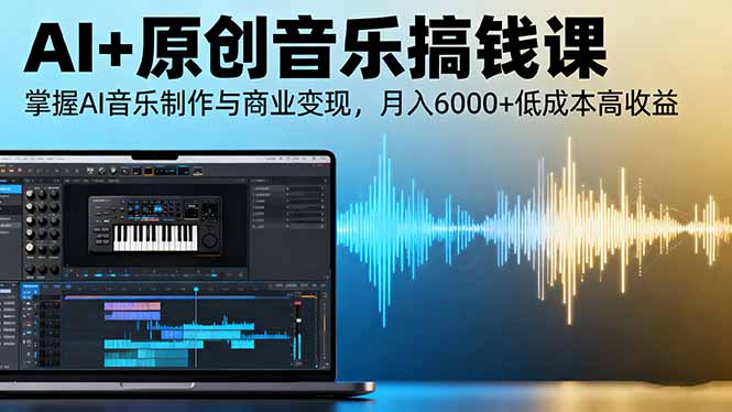 AI+原创音乐搞钱课：掌握AI音乐制作与商业变现，月入6000+低成本高收益-瀚宇网创
