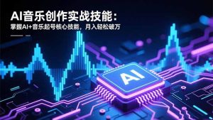 AI音乐创作实战技能：掌握AI+音乐起号核心技能，月入轻松破万-瀚宇网创