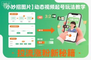 小妙招图片＋动态视频起号玩法教学，拉流涨粉新秘籍-瀚宇网创