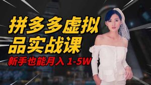 2025 拼多多虚拟品系统实战课，轻资产项目，可矩阵开工作室，新手也能...-瀚宇网创