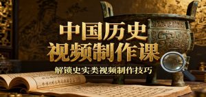 中国历史视频制作课：疆域地图集+参考文案+练习素材，解锁史实类视频制作技巧-瀚宇网创