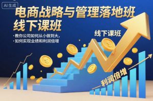 电商战略与管理落地班线下课,教你公司如何从小做到大,如何实现业绩和利润倍增【录音】-瀚宇网创