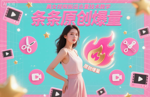 美女视频搬运去重技术教学,条条原创爆量-瀚宇网创