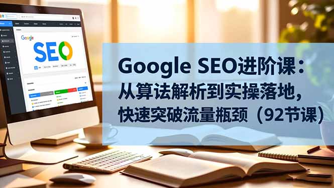 Google SEO进阶课：从算法解析到实操落地，快速突破流量瓶颈(92节课-瀚宇网创