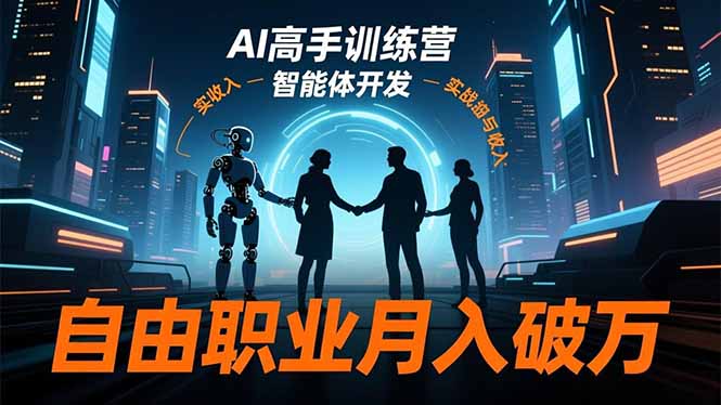 AI高手训练营3.0,ChatGPT,Midjourney,智能体开发,自由职业月入破万-瀚宇网创