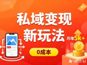 私域变现新玩法，0成本，多端引流，普通人月增收5k+-瀚宇网创