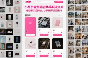 小红书虚拟矩阵玩法3.0，铺货铺笔记型打法，少款狂怼笔记型打法-瀚宇网创