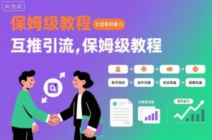 引流系列课15：互推引流，保姆级教程【文档】-瀚宇网创