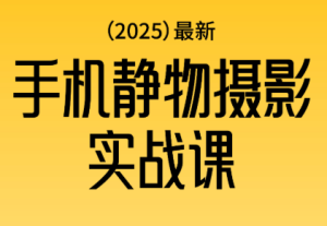金老师·2025爆款手机静物摄影实战课-瀚宇网创