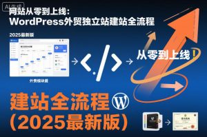 网站从零到上线：WordPress外贸独立站建站全流程(2025最新版)-瀚宇网创