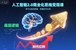 人工智能2.0商业化思维变现课，学习AI底层逻辑，把握时代红利-瀚宇网创