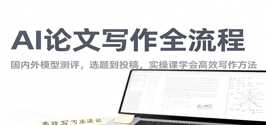 AI论文写作全流程,国内外模型测评,选题到投稿,实操课学高效写作方法-瀚宇网创