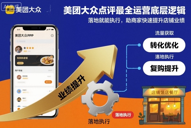 美团大众点评最全运营底层逻辑,落地就能执行,助商家快速提升店铺业绩-瀚宇网创