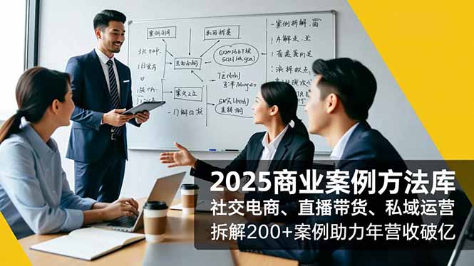 2025商业案例方法库,社交电商、直播带货、私域运营,拆解200+案例助力年营收破亿-瀚宇网创
