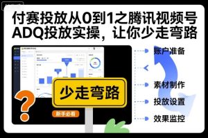 付赛投放从0到1之腾讯视频号ADQ投放实操，让你少走弯路-瀚宇网创