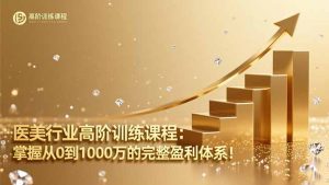 医美行业高阶训练课程:掌握从0到1000万的完整盈利体系!-瀚宇网创