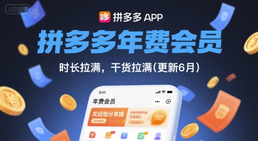 拼多多年费会员,实经验分享操,时长拉满,干货拉满(更新12月)-瀚宇网创