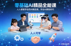 零基础AI精品全能课，人人都能学会的AI精品课，学会AI拥抱时代-瀚宇网创