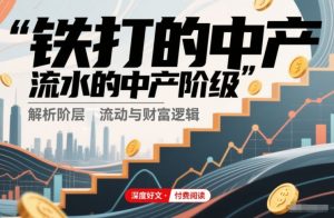 付费文章：铁打的中产，流水的中产阶级-瀚宇网创