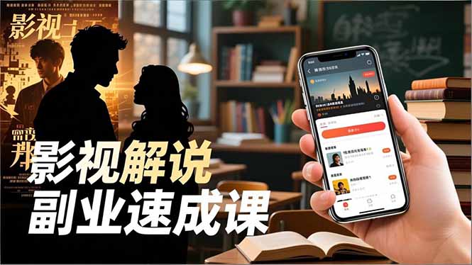 Tk影视解说副业速成课,软件安装、全流程实操、爆款预设,新手两周变现-瀚宇网创