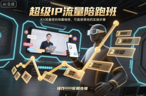 超级IP流量陪跑班,大V流量密码倾囊相授,可直接落地的实操步骤-瀚宇网创