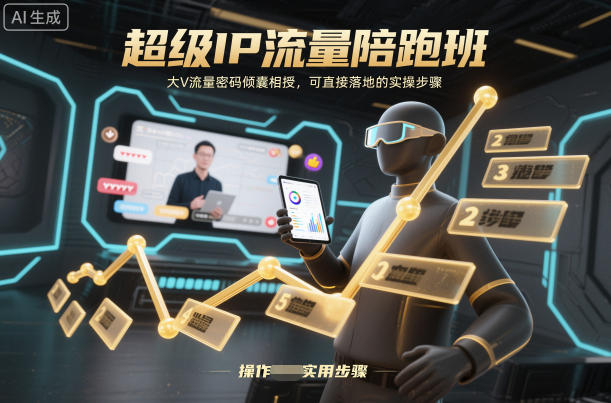 超级IP流量陪跑班,大V流量密码倾囊相授,可直接落地的实操步骤-瀚宇网创