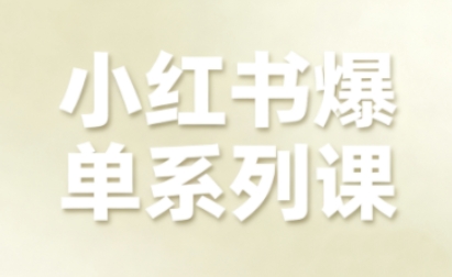 小红书爆单系列课，聚焦小红书电商全链路增长(更新)-瀚宇网创