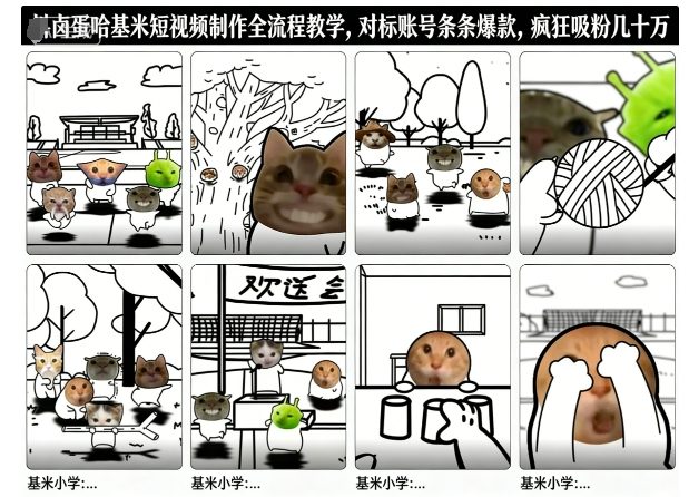 卤蛋哈基米短视频制作全流程教学，条条爆款，疯狂吸粉几十万-瀚宇网创