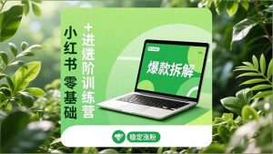 小红书零基础+高阶训练营:安全养号、爆款拆解、长效运营,实现稳定涨粉与变现-瀚宇网创
