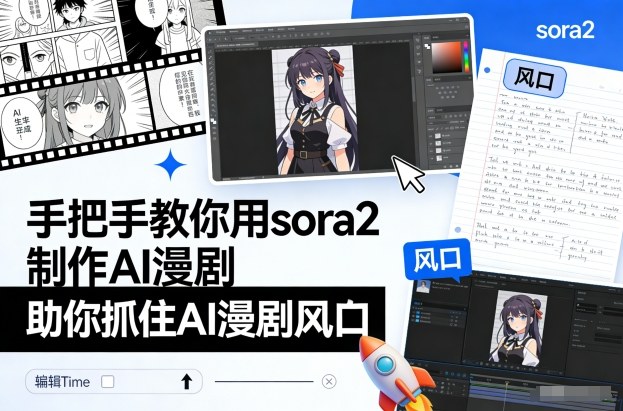 手把手教你用sora2制作AI漫剧,助你抓住AI漫剧风口-瀚宇网创