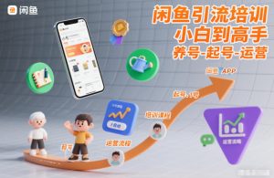闲鱼引流培训，小白到高手，养号-起号-运营-瀚宇网创