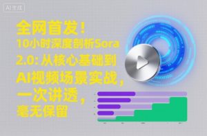全网首发!10小时深度剖析Sora 2.0:从核心基础到AI视频场景实战,一次讲透,毫无保留-瀚宇网创