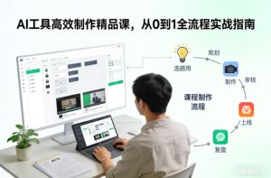 AI工具高效制作精品课,从0到1全流程实战指南-瀚宇网创