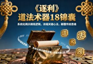 《逐利》道法术器18锦囊，系统化揭示搞钱逻辑，浓缩关键心法，颠覆传统思维(更新)-瀚宇网创