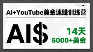 AI+YouTube美金速赚训练营，AI量产、爆款公式、急速变现、独家视野，14天创收6000+美金-瀚宇网创