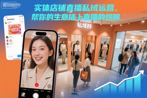 实体店铺直播私域运营,帮你的生意插上直播的翅膀-瀚宇网创