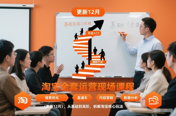 淘宝全套运营现场课程(更新12月)，从基础到高阶，拆解淘宝核心玩法-瀚宇网创