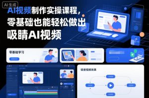 AI视频制作实操课程，零基础也能轻松做出吸睛AI视频-瀚宇网创
