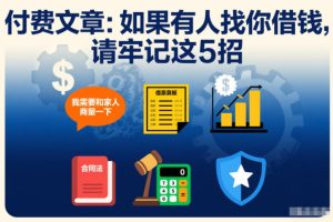 付费文章：如果有人找你借钱，请牢记这5招-瀚宇网创