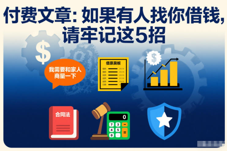 付费文章：如果有人找你借钱，请牢记这5招-瀚宇网创