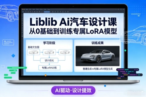 Liblib Ai汽车设计课,从0基础文生图,到教你训练专属设计和风格LoRA模型-瀚宇网创