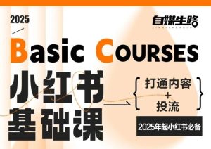 自媒生路小红书基础课,打通内容+投流,2025年起小红书必备-瀚宇网创