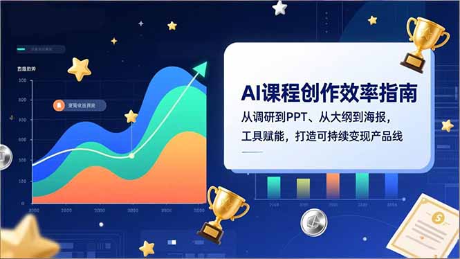 AI课程创作效率指南，从调研到PPT、从大纲到海报，工具赋能，打造可持续变现产品线-瀚宇网创