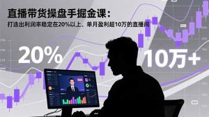 直播带货操盘手掘金课：打造出利润率稳定在20%以上、单月盈利超10万的直播间-瀚宇网创