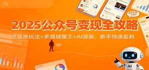 2025公众号变现全攻略:流量池玩法+多领域爆文+AI漫画,新手快速盈利-瀚宇网创