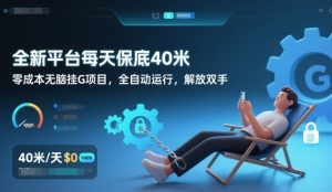 全新平台每天保底40米，零成本无脑挂G项目，全自动运行，解放双手【揭秘】-瀚宇网创