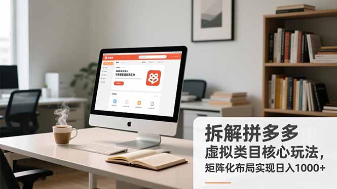 拆解拼多多虚拟类目核心玩法，矩阵化布局实现日入1000+-瀚宇网创